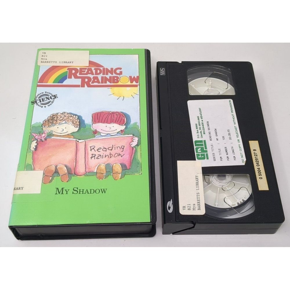 Reading Rainbow VHS‎ My Shadow #109 Cassette Tape Library Vintage 90s